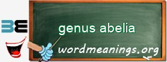 WordMeaning blackboard for genus abelia